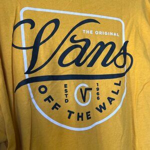 Vans Mens Yellow Long Sleeve T-Shirt Size L